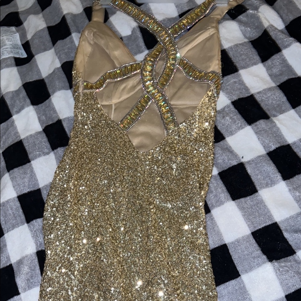 Gold formal dress